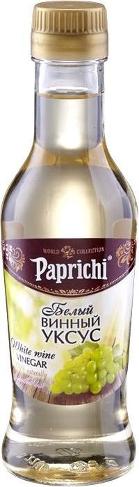 Уксус винный Paprichi натуральный из белого вина, 220 мл