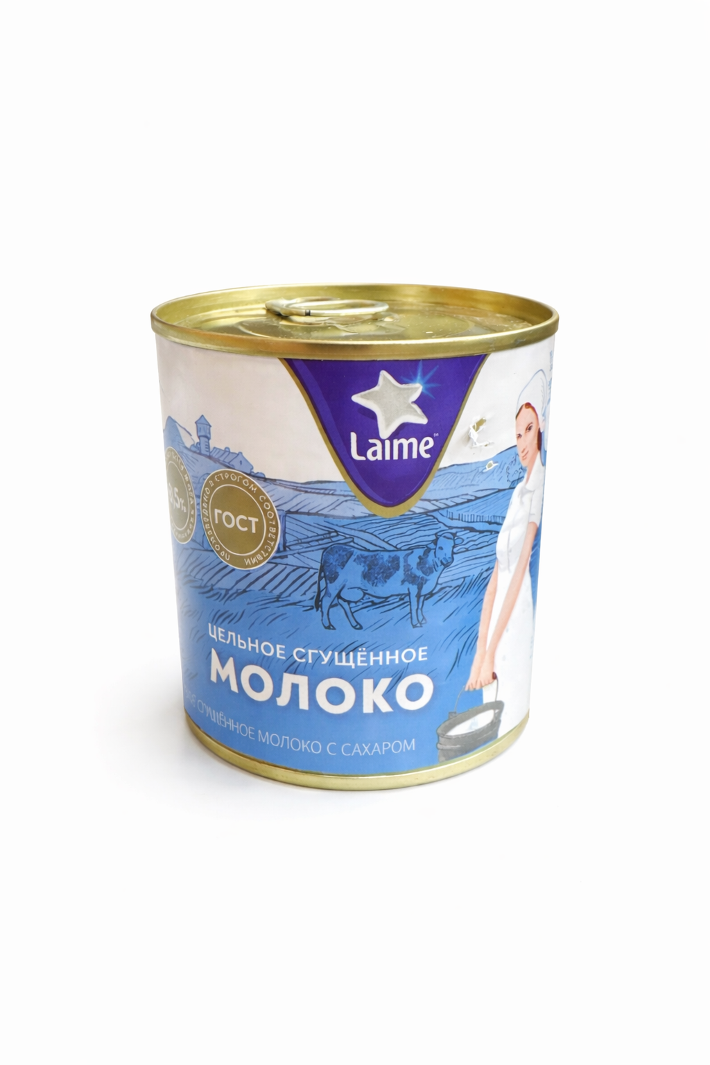 Молоко сгущённое Laime цельное с сахаром 8,5% 360гр ж/б