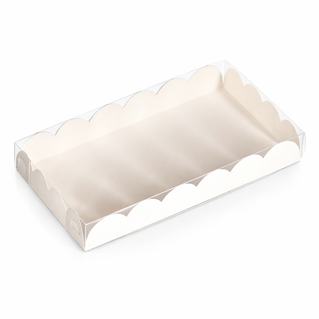 Коробка для печенья, белая, 10.5×20×3 см