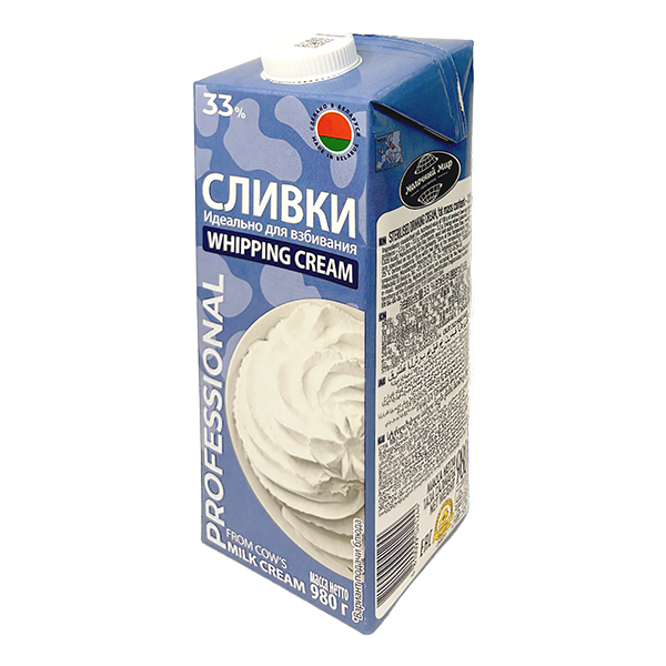 Сливки Молочный Мир 33% 1литр